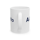 Copy of AALS Personalized Patriotic Jonathan Ceramic Mug — Red & Navy Striped Political Coffee Cup (11oz/15oz)