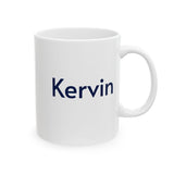 Copy of AALS Personalized Patriotic Kervin Ceramic Mug — Red & Navy Striped Political Coffee Cup (11oz/15oz)
